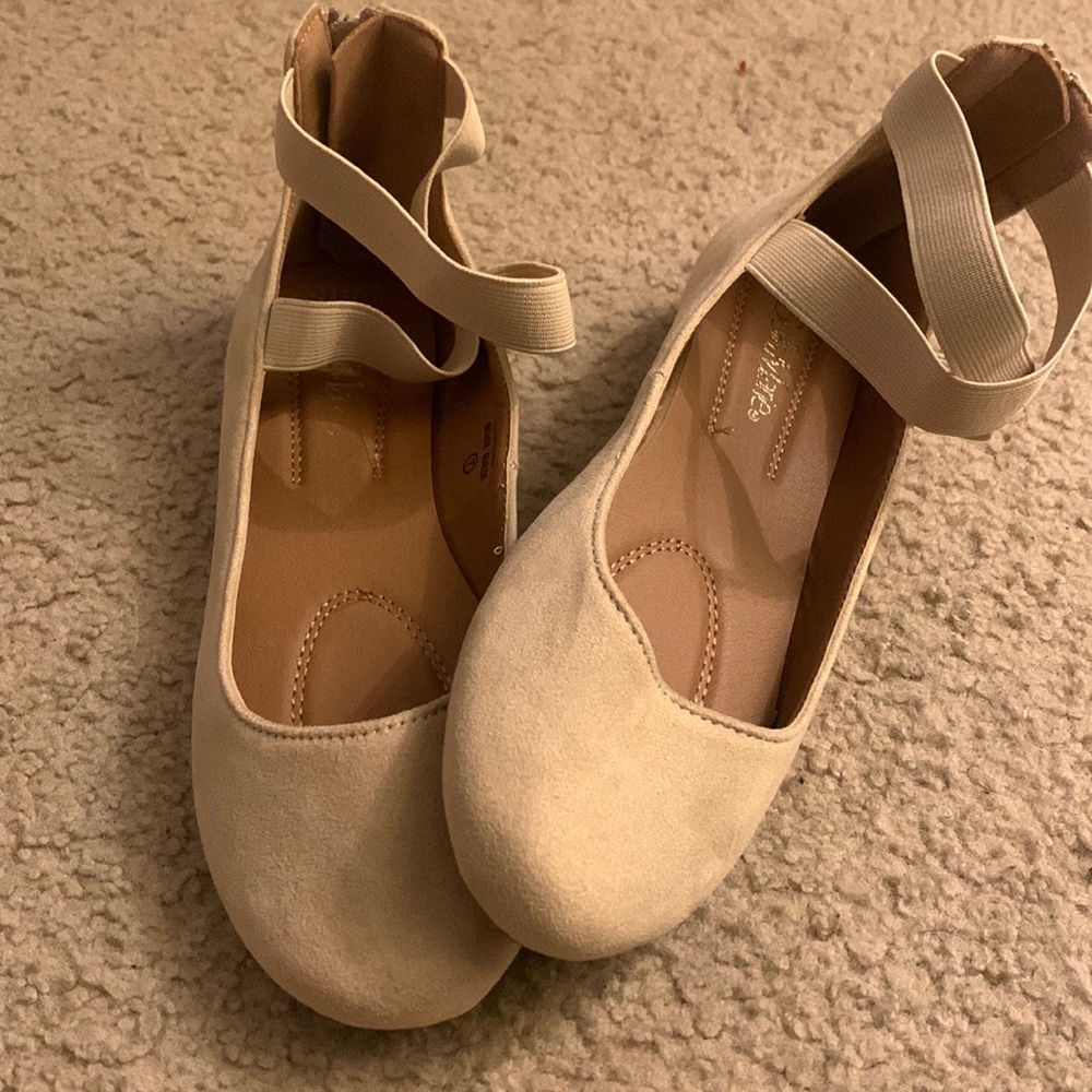 Beige flats